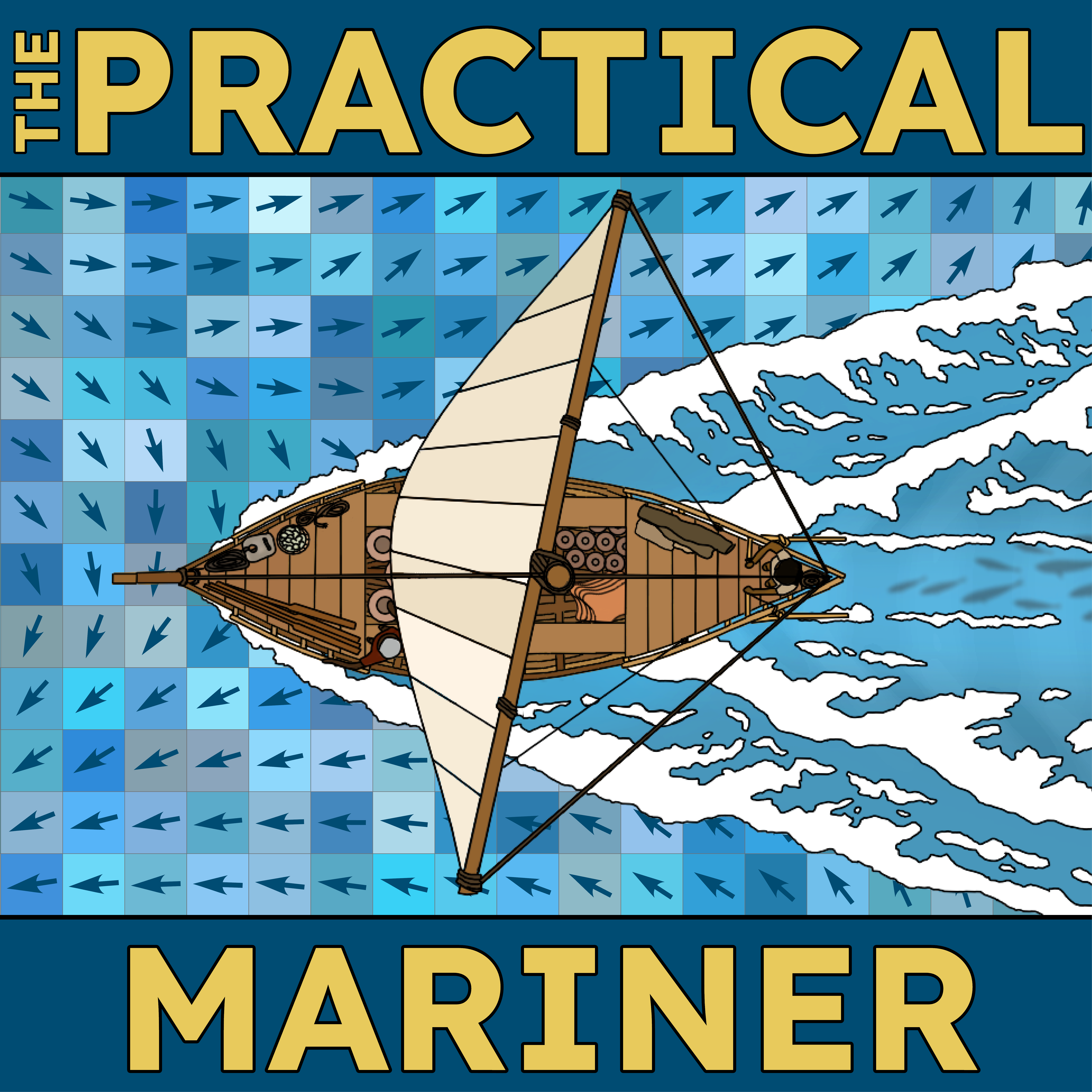 A square version of The Practical Mariner logo.